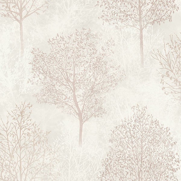 Agatha Beige Trees Wallpaper