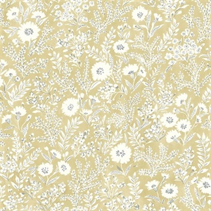 Agathon Wheat Floral Wallpaper