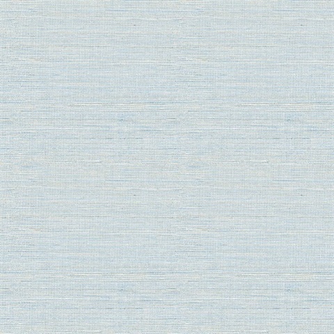 Agave Sky Blue Faux Grasscloth Wallpaper