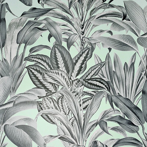 Alice Mint Greenhouse Wallpaper