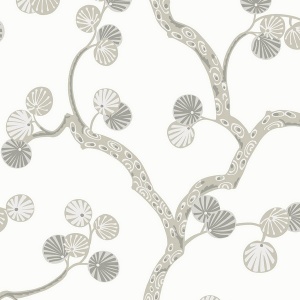 Allegra Branches Cotton & Fog Wallpaper
