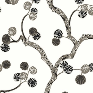 Allegra Branches Cream & Rhino Wallpaper