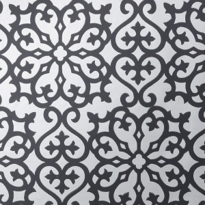 Allison Black on Metallic Silver Wallpaper