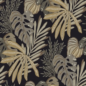 Alocasia Neutral Tropical Foliage Wallpaper