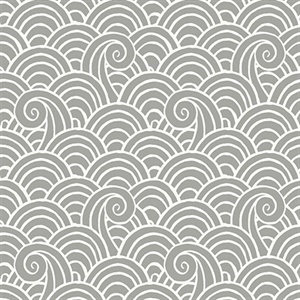 Alorah Grey Wave Wallpaper