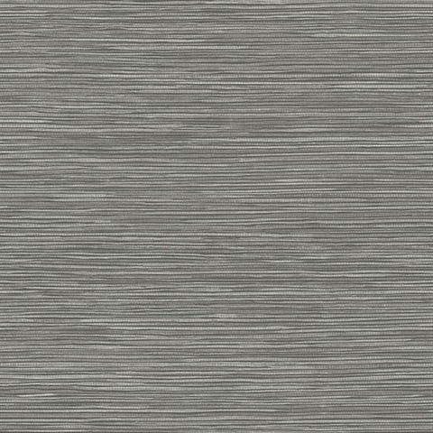 Alton Grey Faux Grasscloth Wallpaper