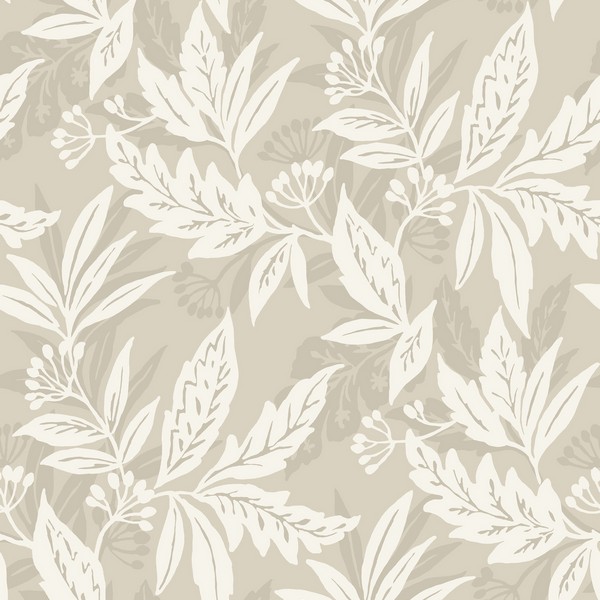 Anita Beige Woodland Floral Wallpaper