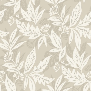 Anita Beige Woodland Floral Wallpaper