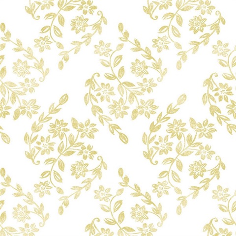 Arabesque Mustard Floral Trail
