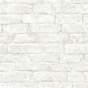 Arlington Off-White Brick Wallpaper