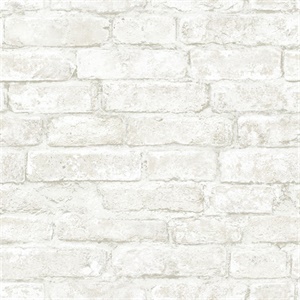 Arlington White Brick Wallpaper