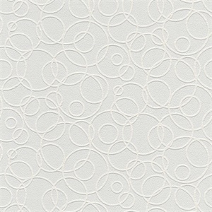 Artemisia White Circles Paintable Wallpaper