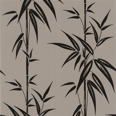 Asuka Pewter Bamboo Wallpaper