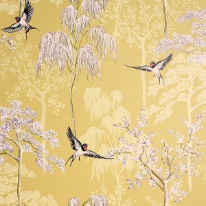 Asuka Yellow Sparrow Forest Wallpaper