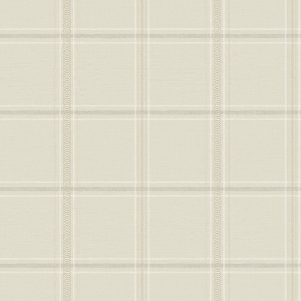 Auberge Ivory Plaid Wallpaper