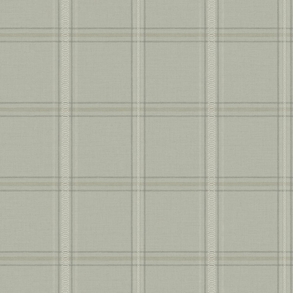 Auberge Sage Plaid Wallpaper