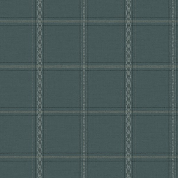 Auberge Teal Plaid Wallpaper