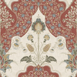 Auden Ruby Floral Grandeur Wallpaper