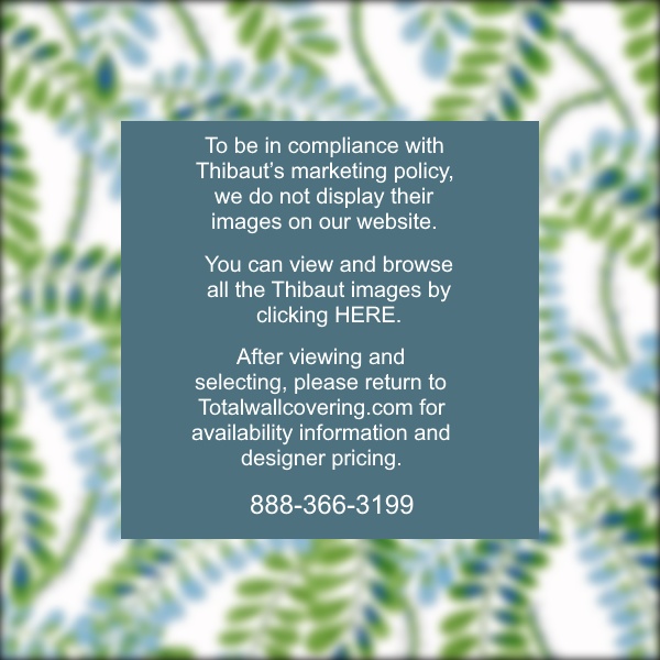 Augusta Blue and Green Wallpaper