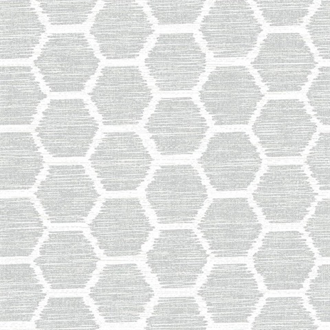 Aura Grey Honeycomb Wallpaper