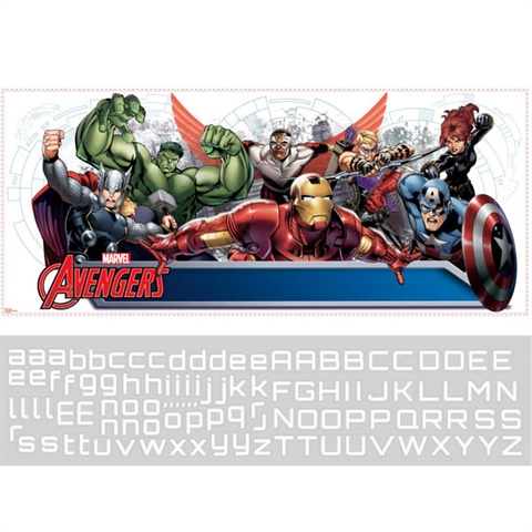Avengers Assemble Personalization Headboard P &amp; S Decal