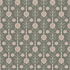 Aya Grey Floral Wallpaper