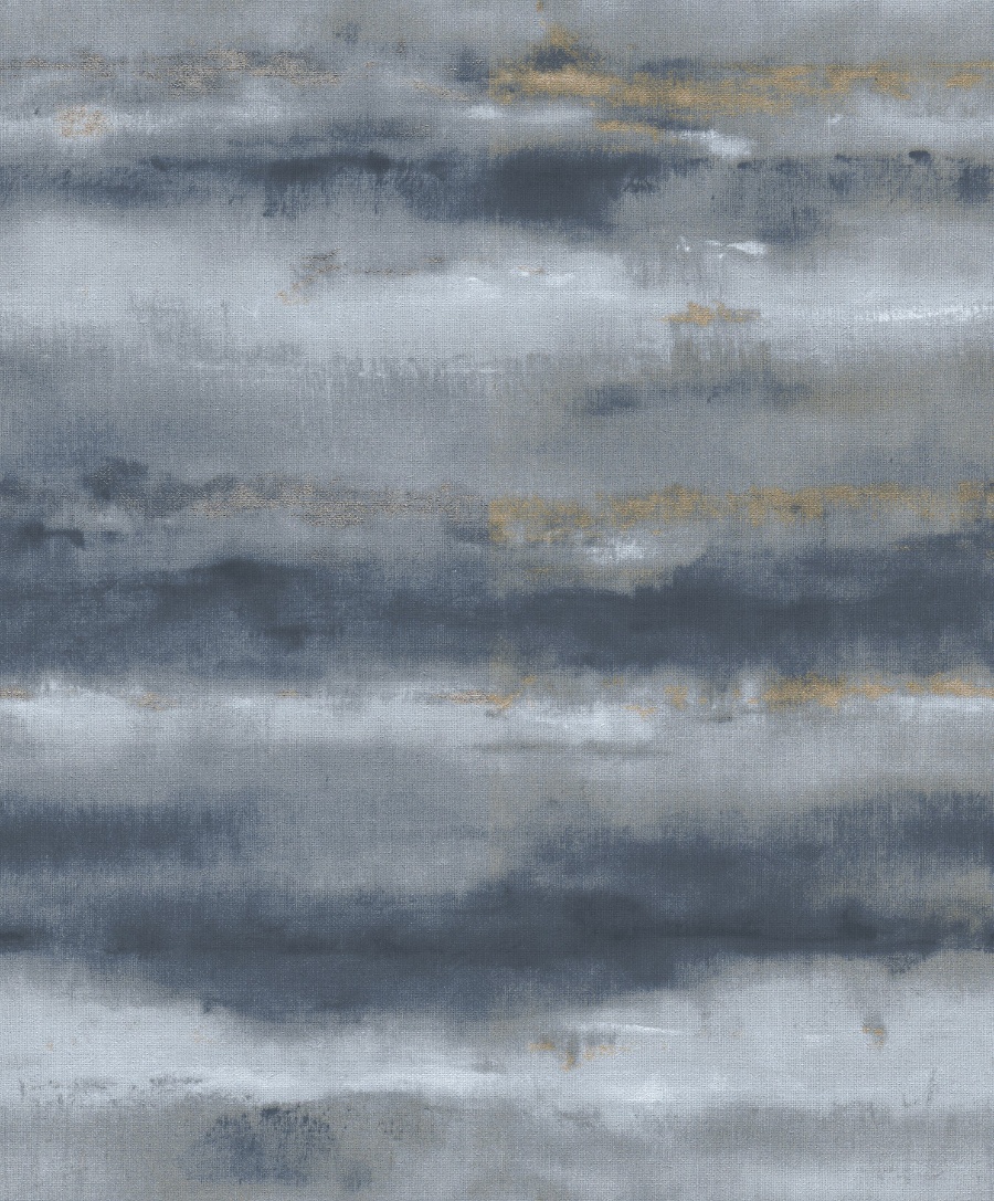 Ayla Indigo Abstract Stripe Wallpaper