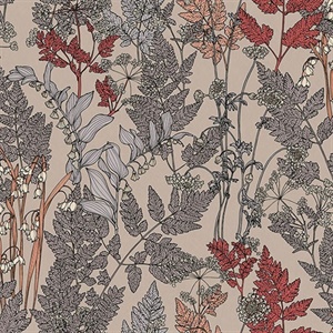 Ayla Neutral Wildflowers Wallpaper