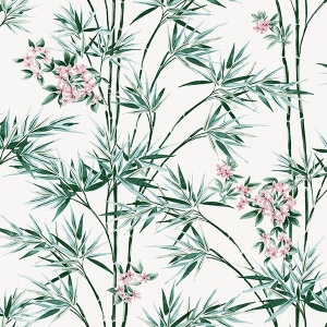 Ayumi White Bamboo Wallpaper
