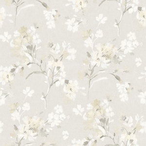 Azalea Neutral Floral Branches Wallpaper