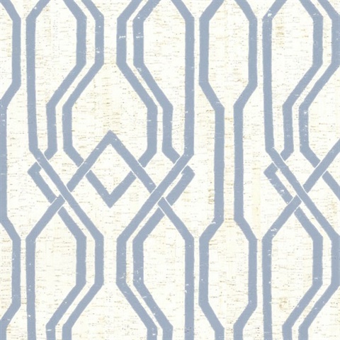 Organic Cork Prints Balanced Trellis Wallpaper