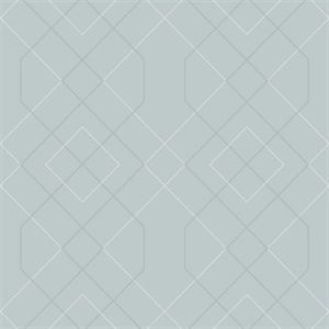 Ballard Light Blue Geometric Wallpaper