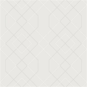 Ballard Silver Geometric Wallpaper