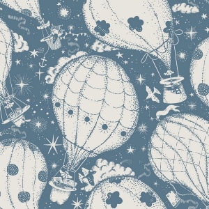 Ballongerna Dark Blue Wallpaper