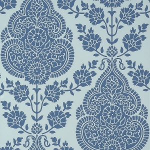 Balmuccia Damask Blue Wallpaper
