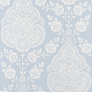 Balmuccia Damask Soft Blue Wallpaper