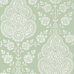Balmuccia Damask Soft Green Wallpaper