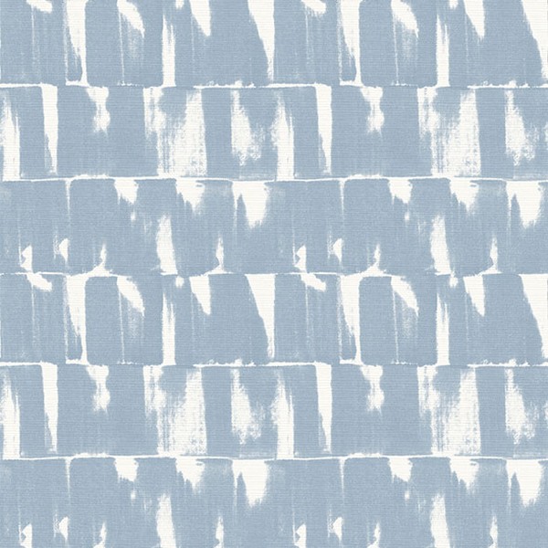Bancroft Blue Artistic Stripe Wallpaper