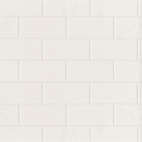 Barclays Paintable Paintable White Tile Wallpaper