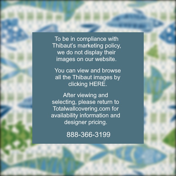 Batik Fish Blue and Green Wallpaper