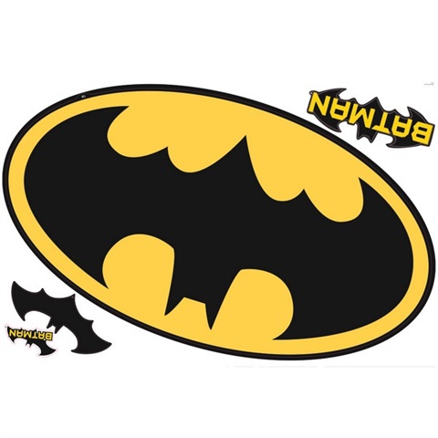 Batman Logo Dry Erase Peel And Stick Giant Wall Decals