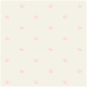 Bea Light Pink Crowns Wallpaper