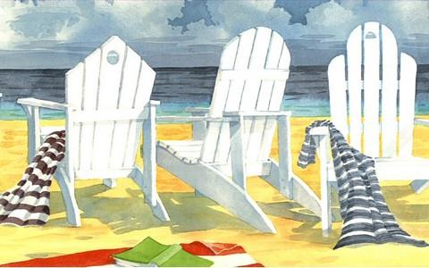 Beach Chairs - Wallpaper Border