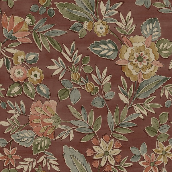 Begonia Red Floral Trail Wallpaper