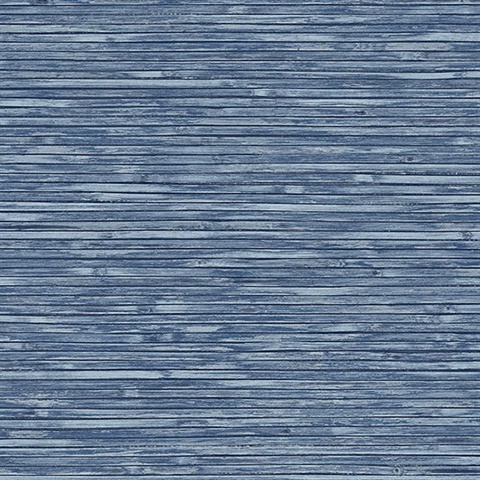 Bellport Denim Wooden Slat Wallpaper