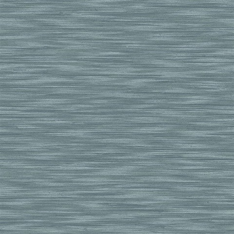 Benson Dark Blue Faux Fabric Wallpaper