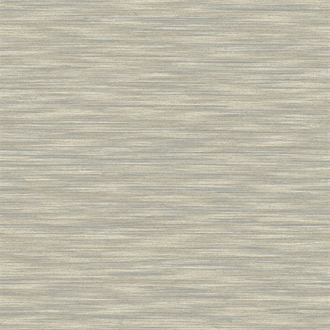 Benson Taupe Faux Fabric Wallpaper