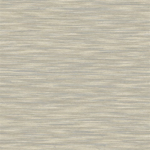 Benson Taupe Faux Fabric Wallpaper