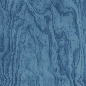 Bentham Blue Plywood Wallpaper