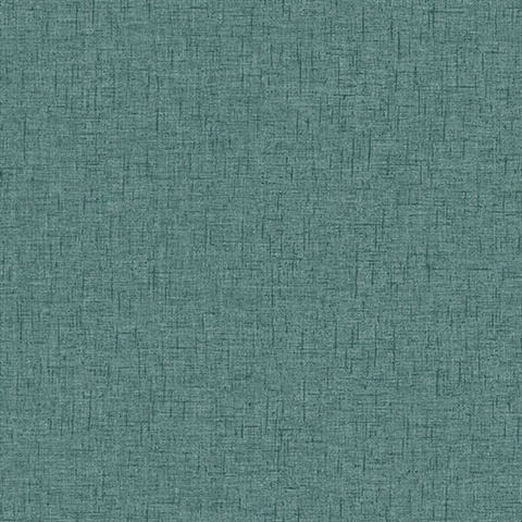 Bentley Teal Faux Linen Wallpaper